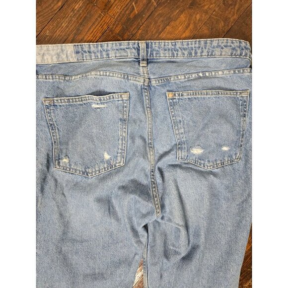 H&M Boyfriend Low Waist Distressed Jeans size 14 - Picture 10 of 12